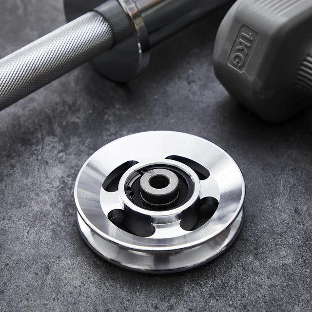 Alt view image 4 of 7 - 2-14 Pcs Aluminum Cable Pulley Wheel 90/95mm