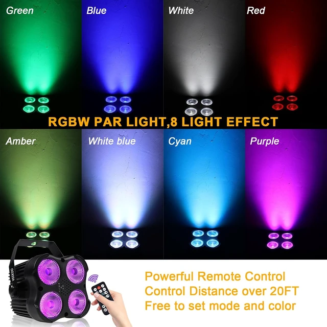 Alt view image 2 of 7 - DJ Par Lights, RGBW LED Par Light