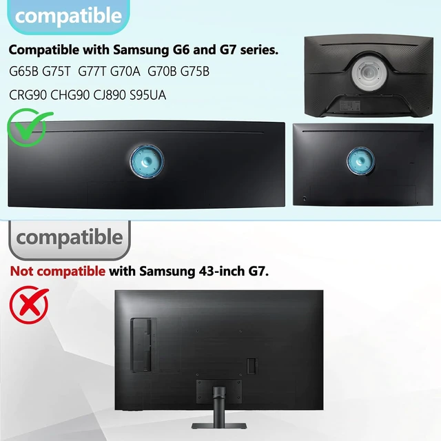 Alt view image 3 of 7 - Odyssey G6 G7 VESA Mount Compatible with G6 G7 Monitor