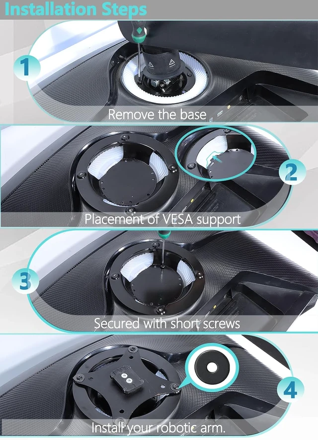 Alt view image 4 of 7 - Odyssey G6 G7 VESA Mount Compatible with G6 G7 Monitor