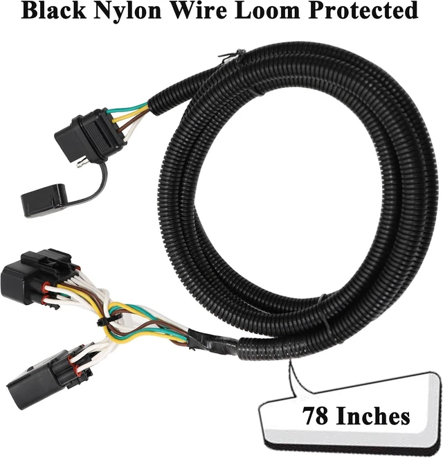 Alt view image 6 of 7 - Custom 4 Way Trailer Wiring Harness for 2011-2019 Ford Explorer, Pure Copper Plug and Play Trailer Light Wiring for Explorer