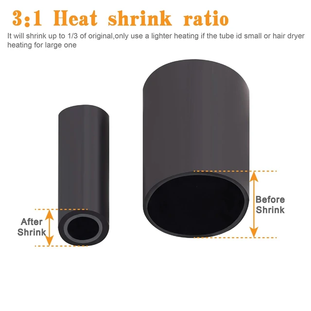 Alt view image 5 of 7 - 100PCS Battery Copper Terminal Connectors Cable Ring Lugs Kit, AWG8 6 4 2 1/0 Gauge 5/16 3/8 Crimp Wire Ends with 3:1 Heat Shrink Tubing Assortment