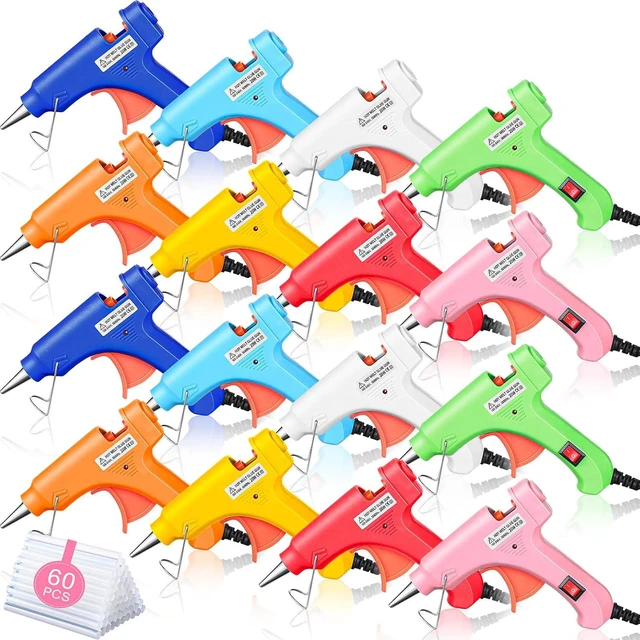 Main image of 16 Pcs Mini Hot Glue Gun with 40 Sticks, Craft Glue Guns Kit