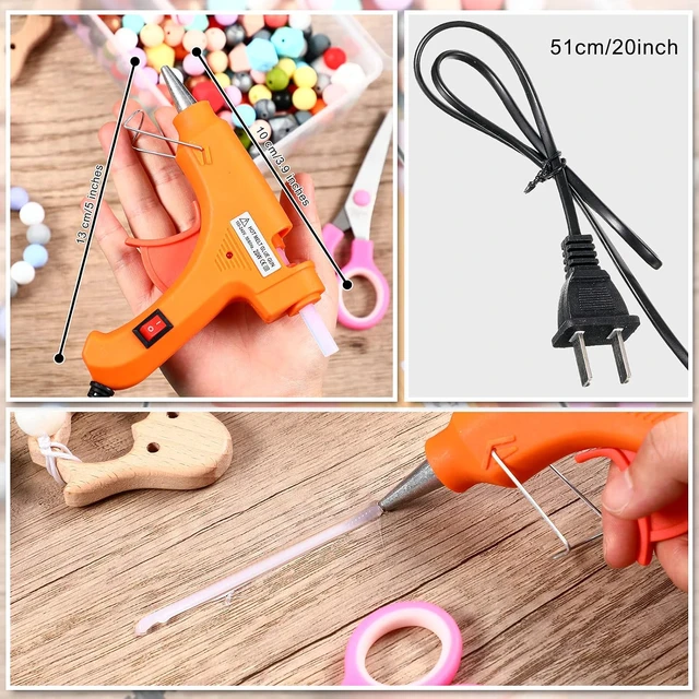 Alt view image 2 of 6 - 16 Pcs Mini Hot Glue Gun with 40 Sticks, Craft Glue Guns Kit