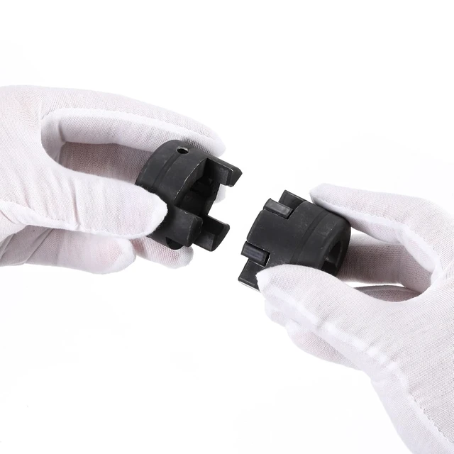 Alt view image 5 of 5 - 2 Pcs 3/4" to 3/4" L075 Flexible 3-Piece L-Jaw Coupling Coupler Set & Buna-N NBR Rubber Spider for Log Splitter Hybrid Equipment