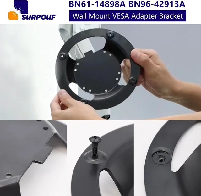 Alt view image 3 of 7 - BN61-14898A BN96-42913A Wall Mount VESA Adapter Bracket for Odyssey G6 G7 27/28/32/49'' Monitor C49HG90DM C49J890DK C49RG90SS S49A950UI C32G75TQS C32HG70QQ S32BG650E S32BG652E S32BG654E
