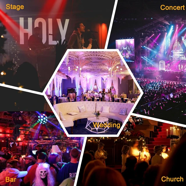 Alt view image 4 of 7 - DJ Par Lights, RGBW LED Par Light