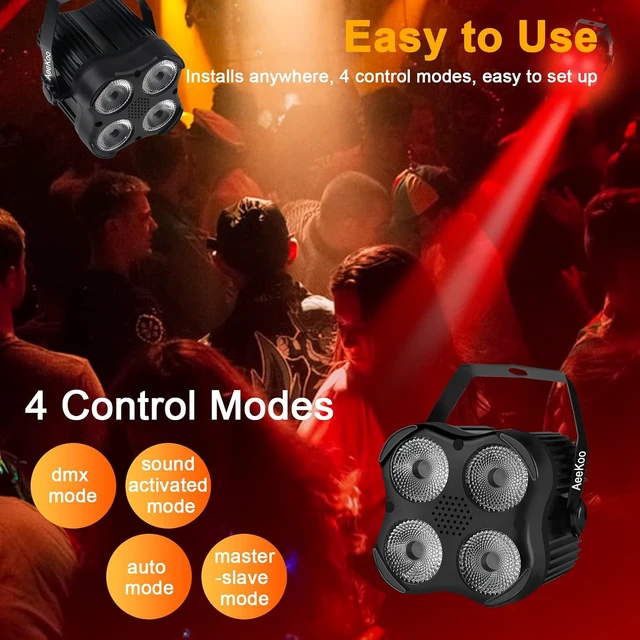Alt view image 5 of 7 - DJ Par Lights, RGBW LED Par Light