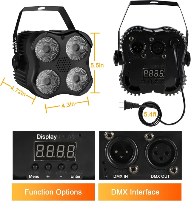 Alt view image 6 of 7 - DJ Par Lights, RGBW LED Par Light
