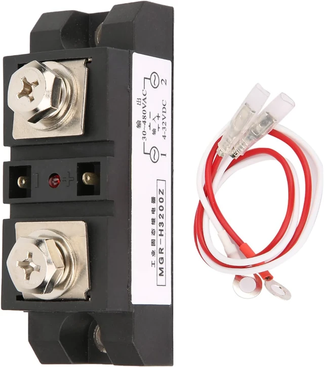 Main image of 200A Industrial Solid State Relay, High Switching Speed Noiseless Industrial Solid State Relay Relay DC Control AC SSR Anti Vibration for Petrochemical Equipment