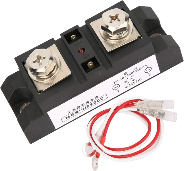 Alt view image 3 of 7 - 200A Industrial Solid State Relay, High Switching Speed Noiseless Industrial Solid State Relay Relay DC Control AC SSR Anti Vibration for Petrochemical Equipment