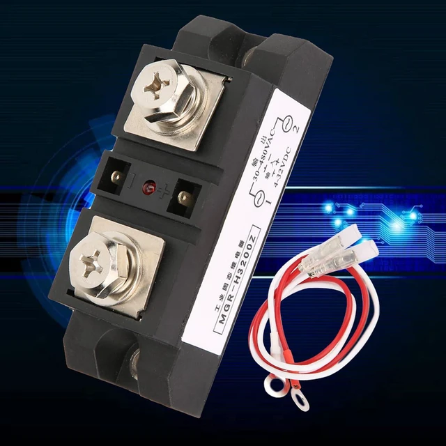 Alt view image 5 of 7 - 200A Industrial Solid State Relay, High Switching Speed Noiseless Industrial Solid State Relay Relay DC Control AC SSR Anti Vibration for Petrochemical Equipment