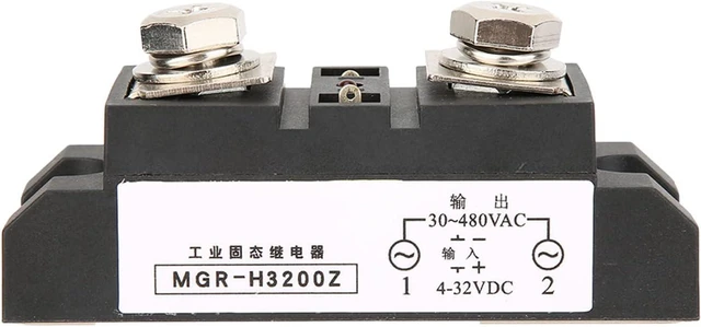 Alt view image 7 of 7 - 200A Industrial Solid State Relay, High Switching Speed Noiseless Industrial Solid State Relay Relay DC Control AC SSR Anti Vibration for Petrochemical Equipment