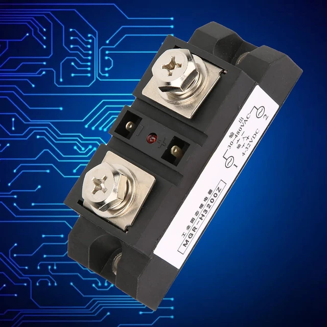 Alt view image 6 of 7 - 200A Industrial Solid State Relay, High Switching Speed Noiseless Industrial Solid State Relay Relay DC Control AC SSR Anti Vibration for Petrochemical Equipment