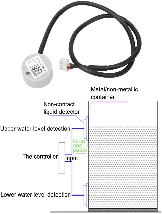 Alt view image 3 of 7 - Non Contact Liquid Level Sensor, Capacitive Water Tank Detection Sensor with UART Serial Port, for Industrial Automation Control and Home Appliances