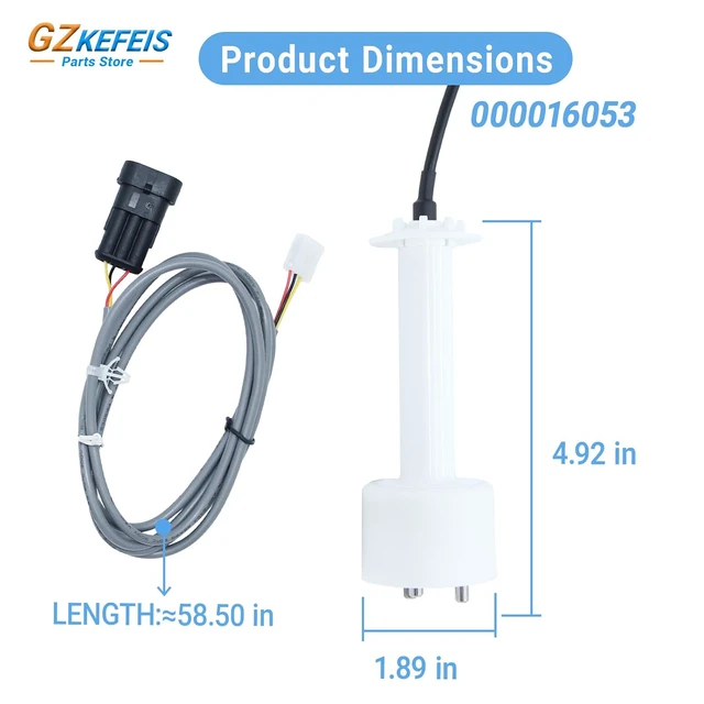 Alt view image 2 of 7 - 000016053 Ice Water Level Sensor Probe Kit, Compatible with Manitowoc Ice Machines I0600, I1400, ID0522A, ID0452A, ID0322A- Replacement Harness for Commercial Ice Maker Parts