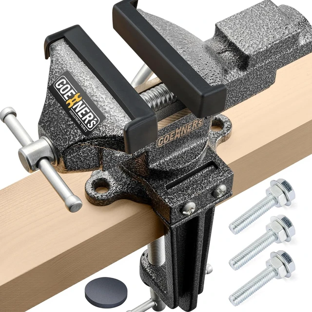 Main image of 2-In-1 Table Vise 3.3" Bench Clamp, 360° Swivel Vise for Workbench