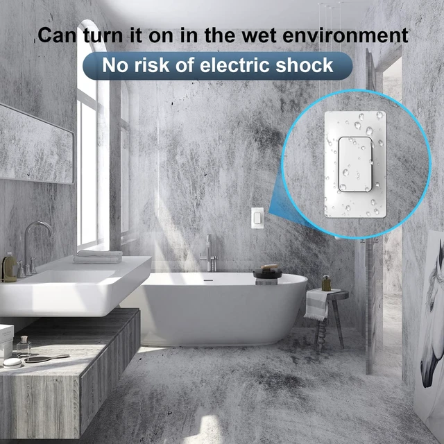 Alt view image 5 of 7 - Kinetic Wireless Light Switch and Receiver Kit, 330ft Remote Control