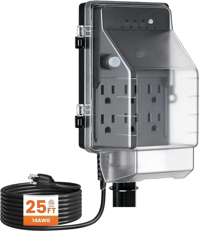 Main image of Outdoor Power Stake Timer with Photocell, Dusk to Dawn