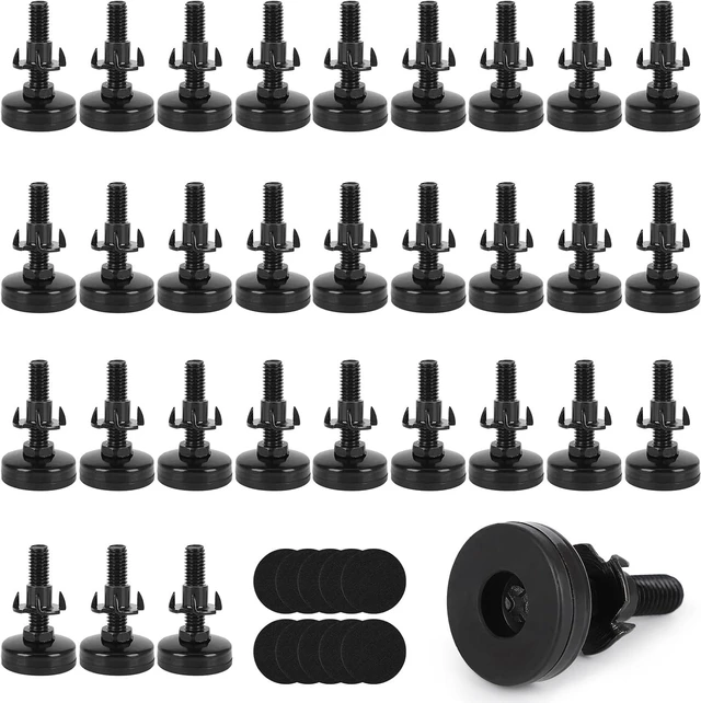 Main image of 40 Pcs Adjustable Leveling Feet with T-Nut Kit, 3/8-16 Thread Furniture Levelers