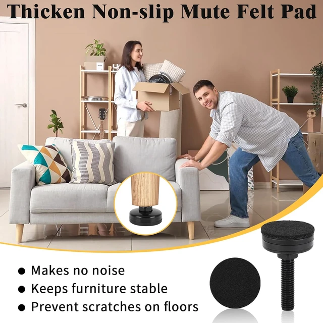 Alt view image 5 of 7 - 40 Pcs Adjustable Leveling Feet with T-Nut Kit, 3/8-16 Thread Furniture Levelers