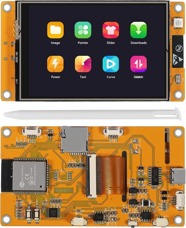 Alt view image 2 of 7 - 2Pcs 3.5" LCD Display Screen ESP32 Development Board 320X480 Resolution ESP32-WROOM-32 WiFi Smart Display Screen 3.5inch OLED TFT Module Resistive Touch for IDE,ESP IDE,Micropython and Mixly