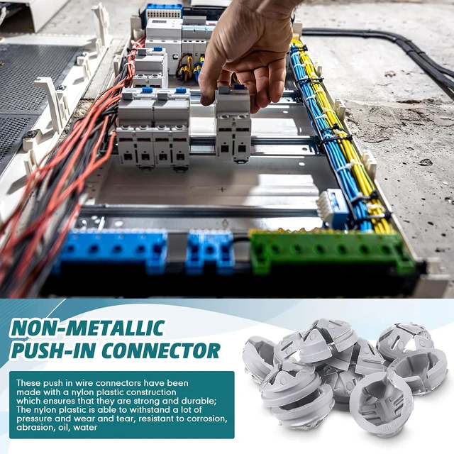 Alt view image 5 of 6 - 300 Pcs 3/8 in. - 1/2 in. Push in Cable Connector Bulk