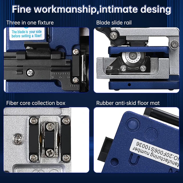 Alt view image 3 of 7 - (2-Pack FC-6S Optical Fiber Cleaver for 0.25mm, 0.9mm, 3.0mm Fiber Cable with 48000 Cleaves and 16 Position Blades Automatic Return Knife FTTH Tool