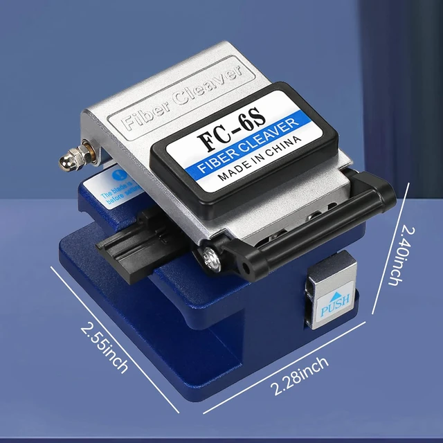 Alt view image 7 of 7 - (2-Pack FC-6S Optical Fiber Cleaver for 0.25mm, 0.9mm, 3.0mm Fiber Cable with 48000 Cleaves and 16 Position Blades Automatic Return Knife FTTH Tool