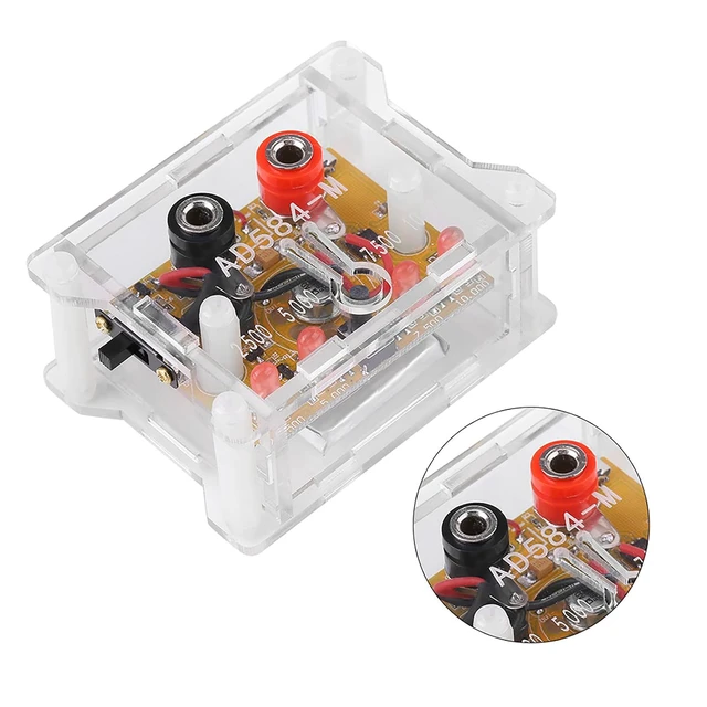 Alt view image 7 of 7 - AD584KH Voltage Reference Module, 4 Channel Calibration Board with Transparent Housing for Electronics Engineers and Hobbyists 92g