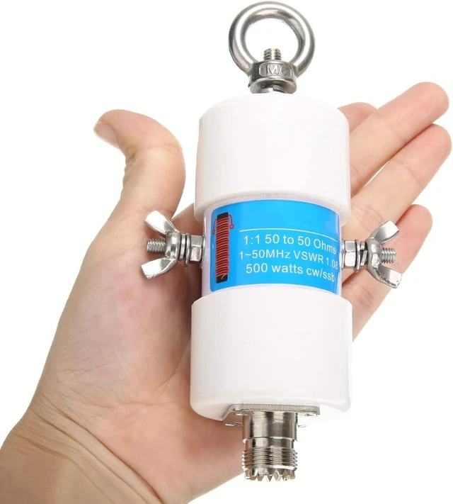 Alt view image 5 of 5 - 1pc Universal 1:1 Voltage Balun Waterproof HF Balun Voltage Balun for 160m-6m Bands 1.8-50MHz 500W Shortwave Antenna Balun