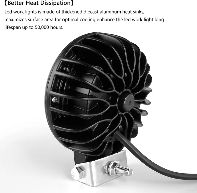 Alt view image 5 of 7 - 5 Inch Round LED Fog Lights, 60W Off Road LED Pod Lights