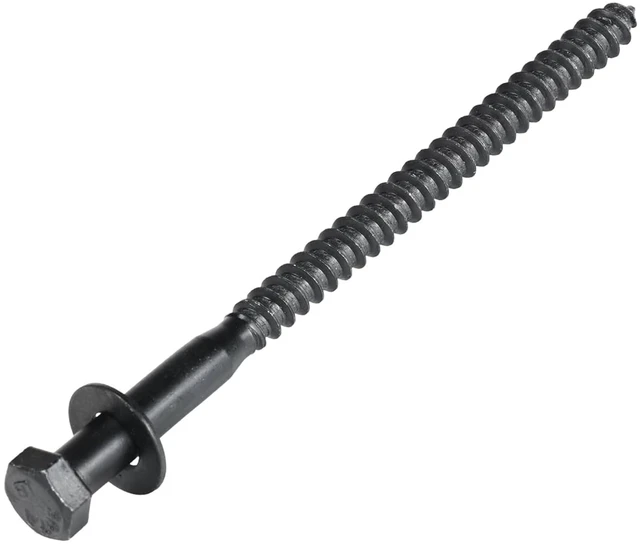 Main image of 1/4 x 6 (50 Pack) Lag Screw Kit, 50 Screws and 50 Washers, Ceramic Black Ruspert Coating for Exterior Use, Meets ASTM A307 and ASME B18.2.1, Industrial/Commerical Grade by