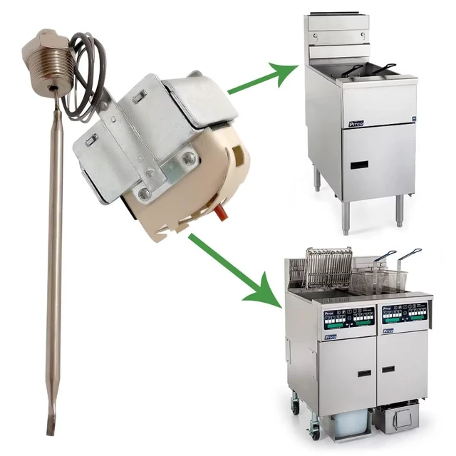 Alt view image 2 of 7 - PP10084 High Limit Thermostat Switch for Pitco Fryer - 1/4" Thread MPT Stuff Box, 450°F/230°C Safety Rating, Ideal for VF35, MGII, SG14, 35C+, 45C+, 18S, 18, E500D Models