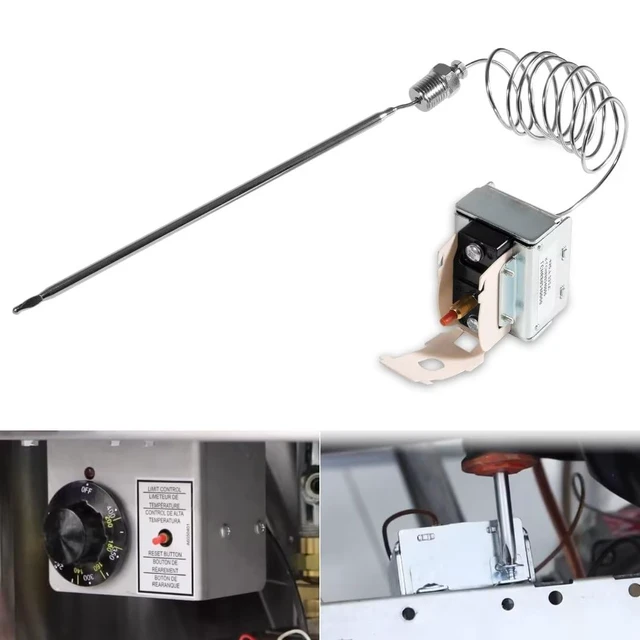 Alt view image 5 of 7 - PP10084 High Limit Thermostat Switch for Pitco Fryer - 1/4" Thread MPT Stuff Box, 450°F/230°C Safety Rating, Ideal for VF35, MGII, SG14, 35C+, 45C+, 18S, 18, E500D Models