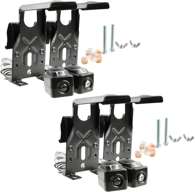 Main image of 2X Garage Door Opener Remote Safety Sensor Eyes Replacement Kit with Brackets and Mounting Kit for Chamberlain Liftmaster Sears Craftsman (820CB, 41A5034)