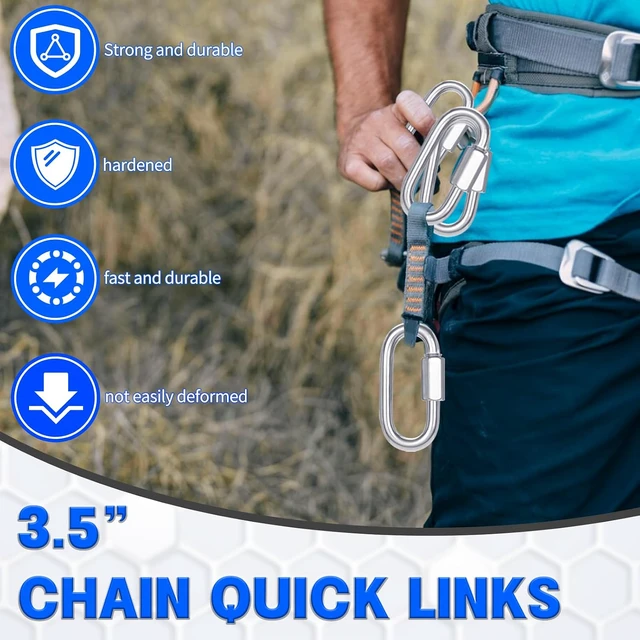 Alt view image 4 of 6 - 30PCS Heavy Duty Quick Link, 3.5IN Quick Chain Link, Silver