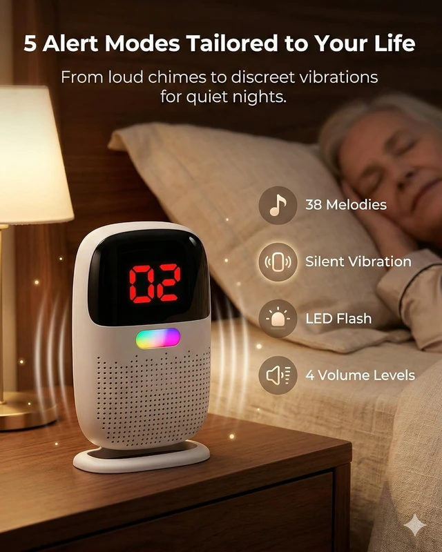 Alt view image 6 of 7 - Rechargeable Door and Window Alarms for Dementia Wandering Seniors