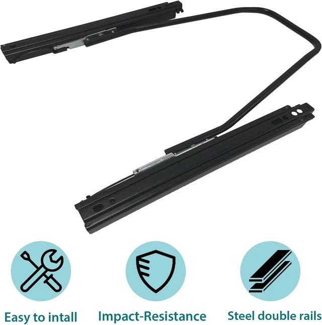 Alt view image 2 of 7 - Seat Slider, Seat Mounting Track Assembly for Universal Aftermarket Seats