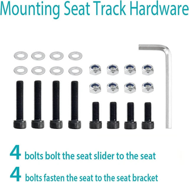 Alt view image 6 of 7 - Seat Slider, Seat Mounting Track Assembly for Universal Aftermarket Seats