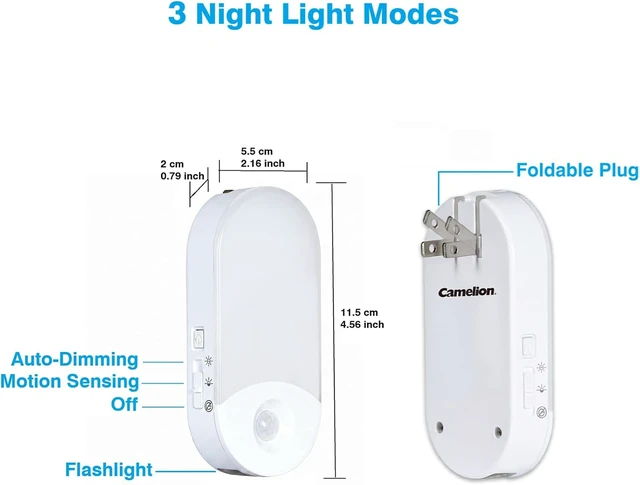 Alt view image 4 of 7 - 4-in-1 Power Failure Night Light,Flashlight,Motion Sensing, 3-Pack