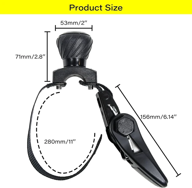 Alt view image 4 of 6 - Steering Wheel Knob Spinner Suicide Knob Fit for Steering Wheel, for Cars, Semi Truck, Forklifts, Tractors, Boat, and Golf Cart