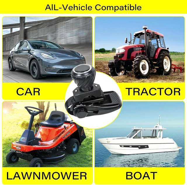 Alt view image 6 of 6 - Steering Wheel Knob Spinner Suicide Knob Fit for Steering Wheel, for Cars, Semi Truck, Forklifts, Tractors, Boat, and Golf Cart