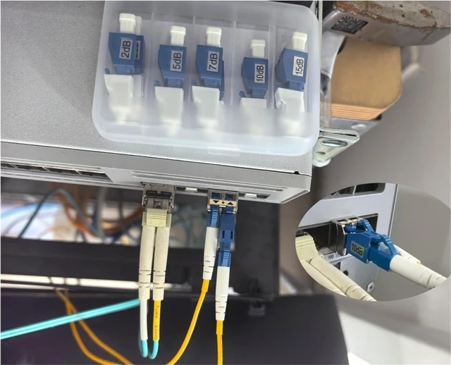 Alt view image 6 of 6 - 10 Pack Single Mode Fiber Optic Attenuators 2dB, 5dB, 7dB, 10dB, 15dB, LC/UPC Fiber Attenuator Ideal for Communication & Data Centers