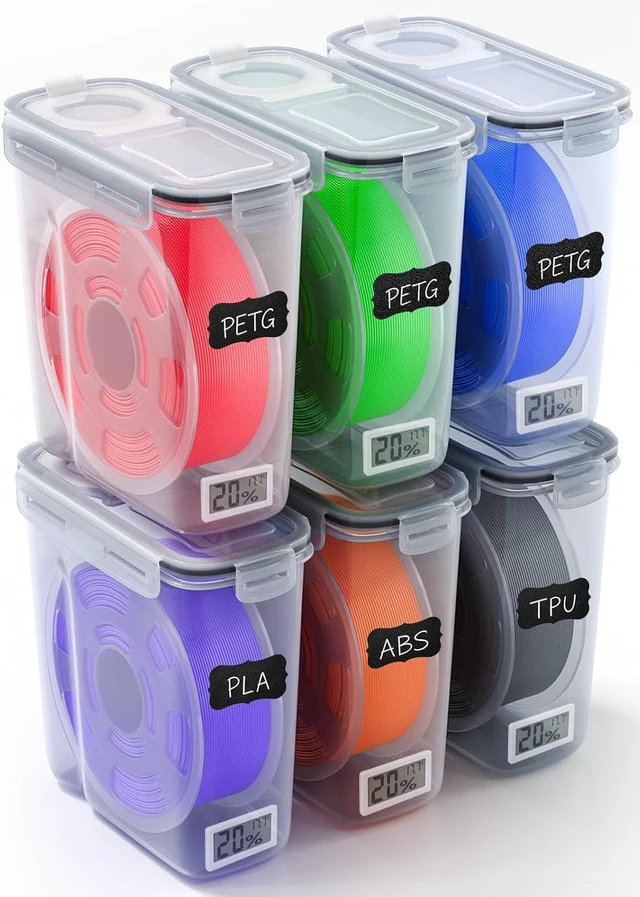 Main image of Filament Storage Box, 6 Pack 4L Clear 3D Printer Filament Container