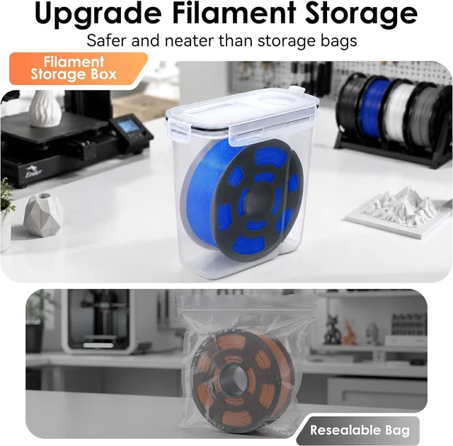 Alt view image 7 of 7 - Filament Storage Box, 6 Pack 4L Clear 3D Printer Filament Container