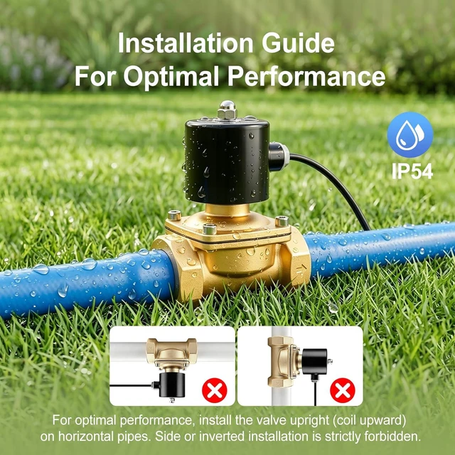 Alt view image 5 of 7 - 1/2" PT Brass Solenoid Valve DC 12V Normally Open Valve