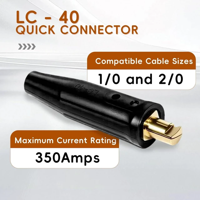 Alt view image 4 of 7 - 2PCS LC-40 Welding Cable Connectors & CT-40FA Welding Terminals