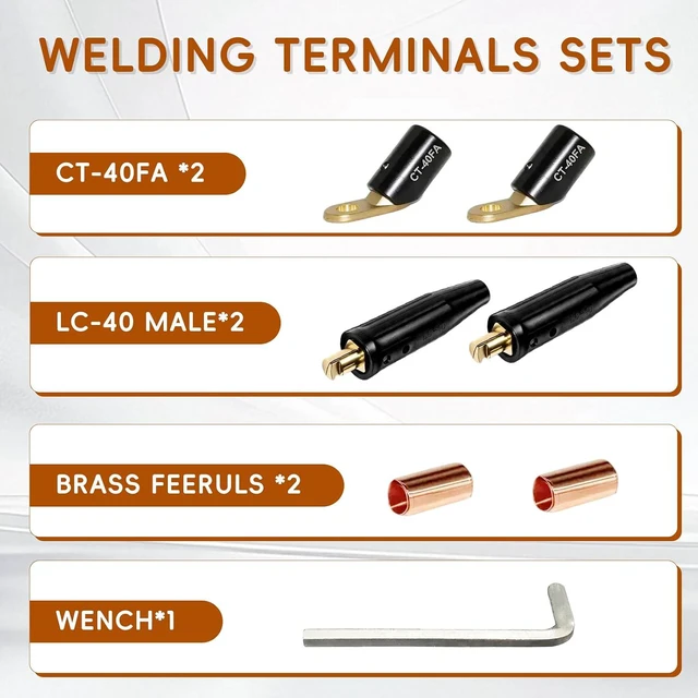 Alt view image 5 of 7 - 2PCS LC-40 Welding Cable Connectors & CT-40FA Welding Terminals
