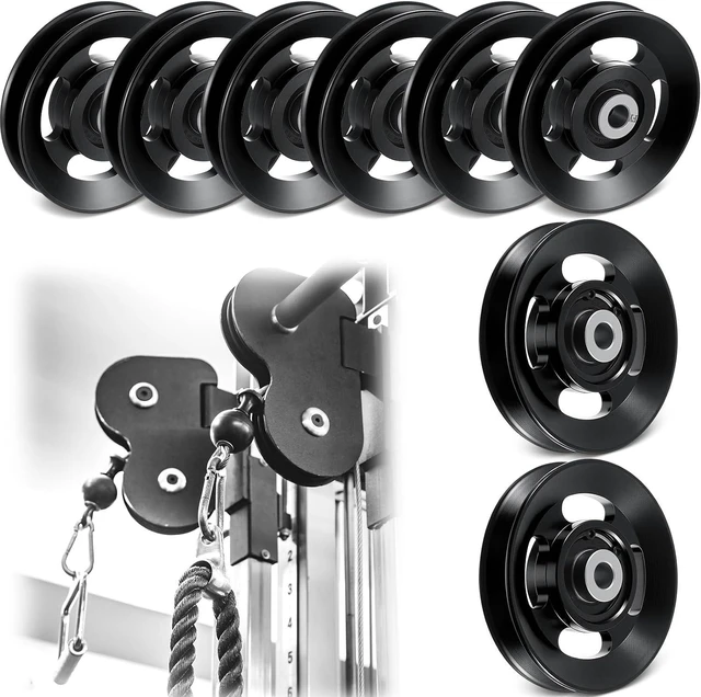 Main image of 2-14 Pcs Aluminum Cable Pulley Wheel 90/95mm